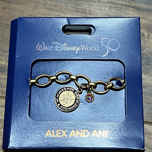 Disney Alex and Ani Bracelet - 50th Anniversary Chain Link - Picture 3 of 7